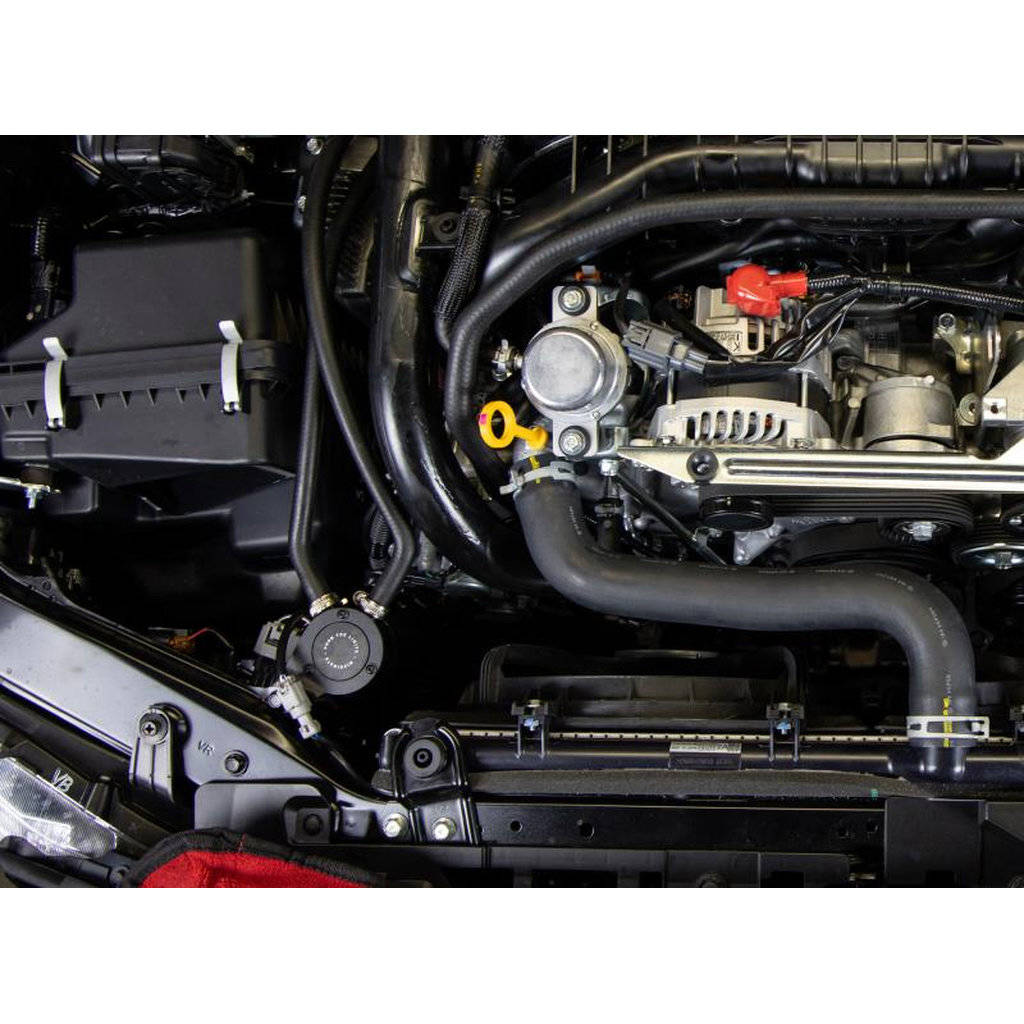 MISHIMOTO MMBCC-WRX-15PBE SUBARU WRX Baffled Oil Catch Can, PVC Side, 2015-2016 Photo-4