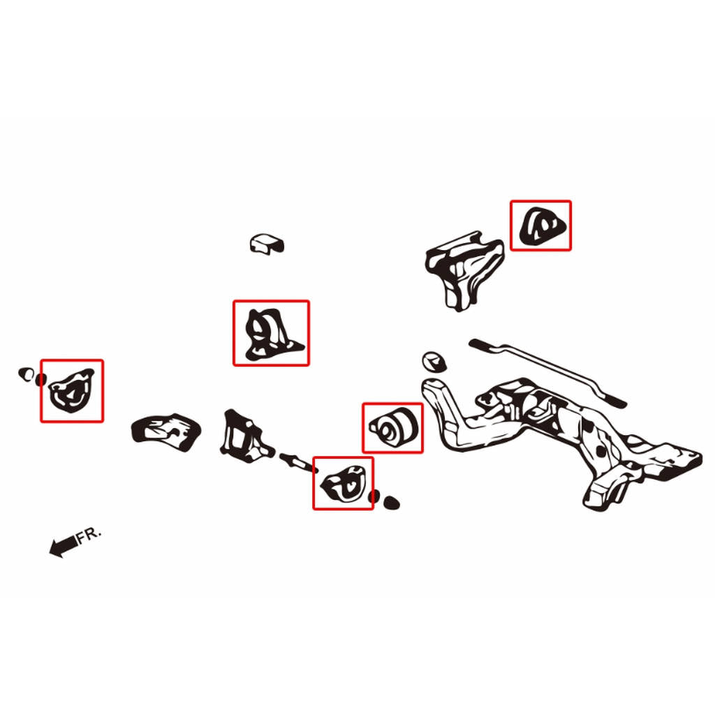 HARDRACE 5844 HARDEN ENGINE MOUNT 5 PCS/SET HONDA CIVIC/ ACURA INTEGRA Photo-1