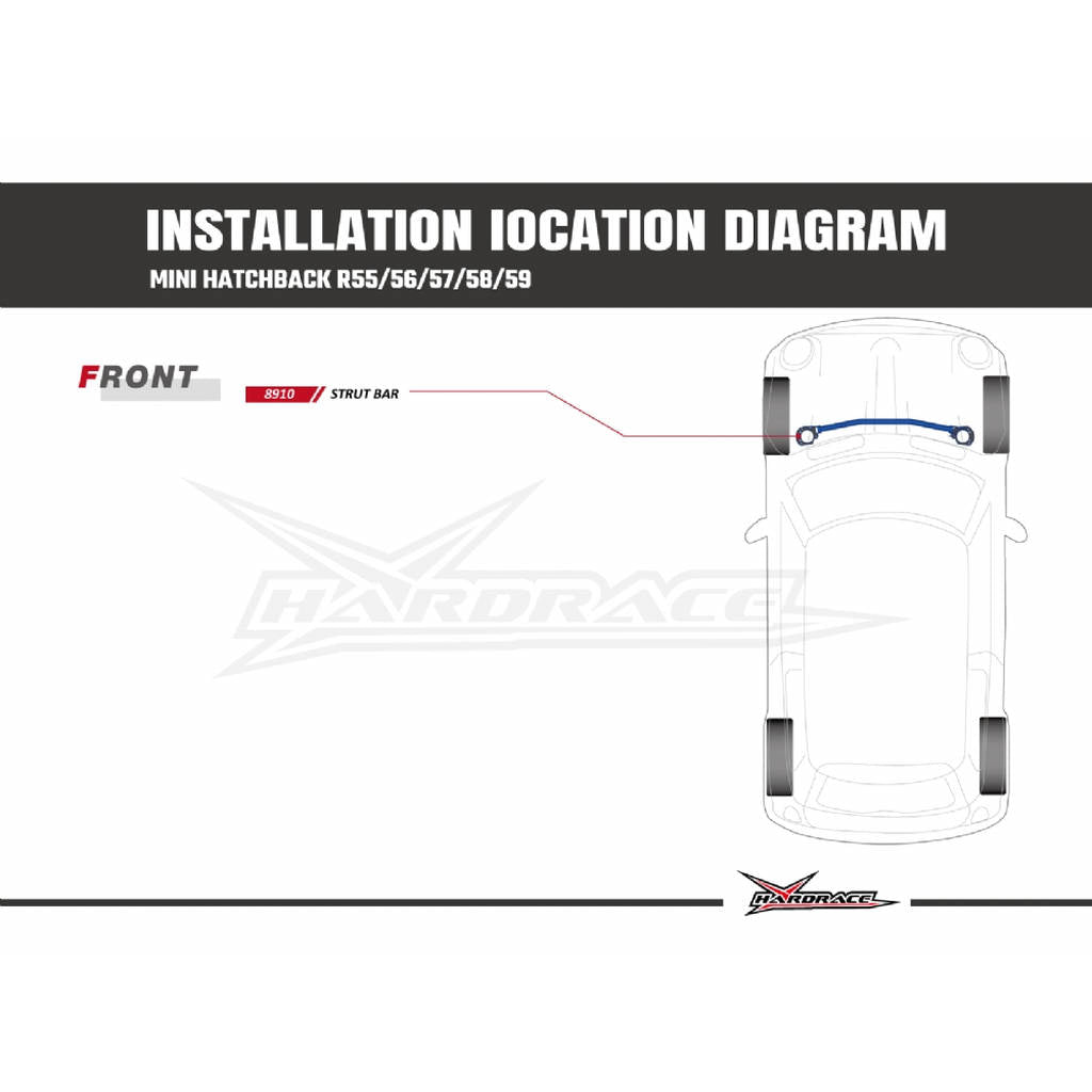 HARDRACE 8910 BODY REINFORCED BAR MERCEDES-Benz MINI R56 06-13 Photo-9