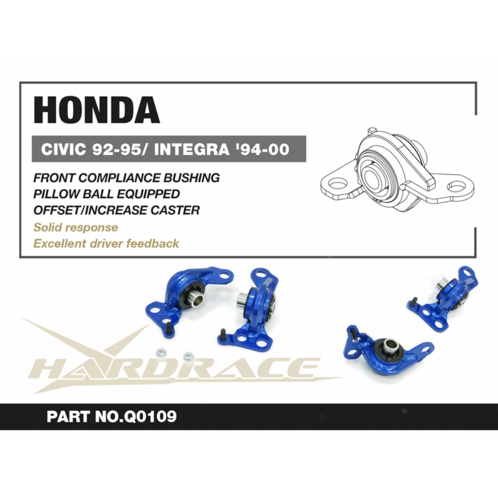 HARDRACE Q0109 PILLOW BALL BUSHING HONDA CIVIC EG/EH/EJ1/EJ2 92-96 Photo-4