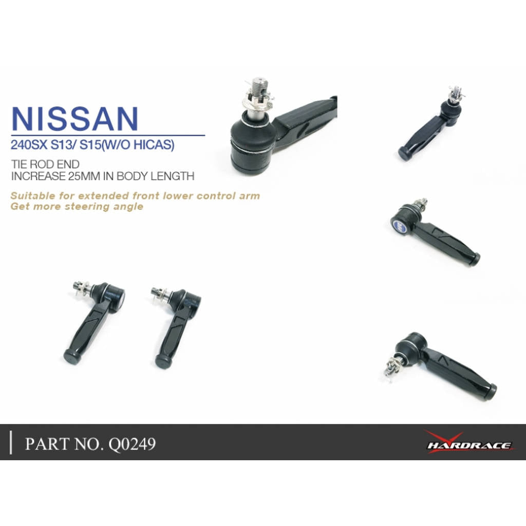 HARDRACE Q0249 UPGRADE TIE ROD END NISSAN 240SX S14/S15 S14 95-01 Photo-4