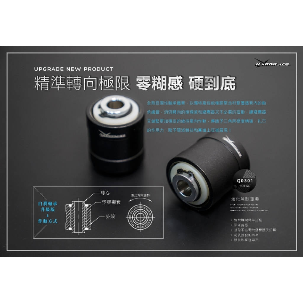 HARDRACE Q0301 PILLOW BALL BUSHING HONDA CIVIC EG/EH/EJ1/EJ2 92-96 Photo-6
