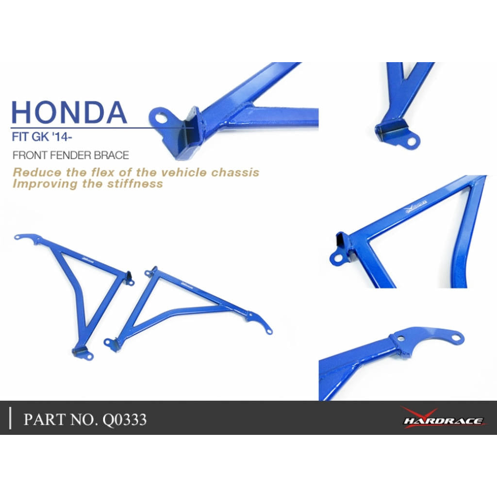 HARDRACE Q0333 BODY REINFORCED BAR HONDA FIT GK 14- Photo-4