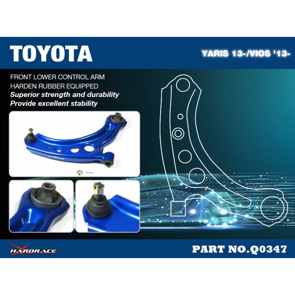HARDRACE Q0347 CONTROL ARM TOYOTA YARIS XP150 13- Photo-8