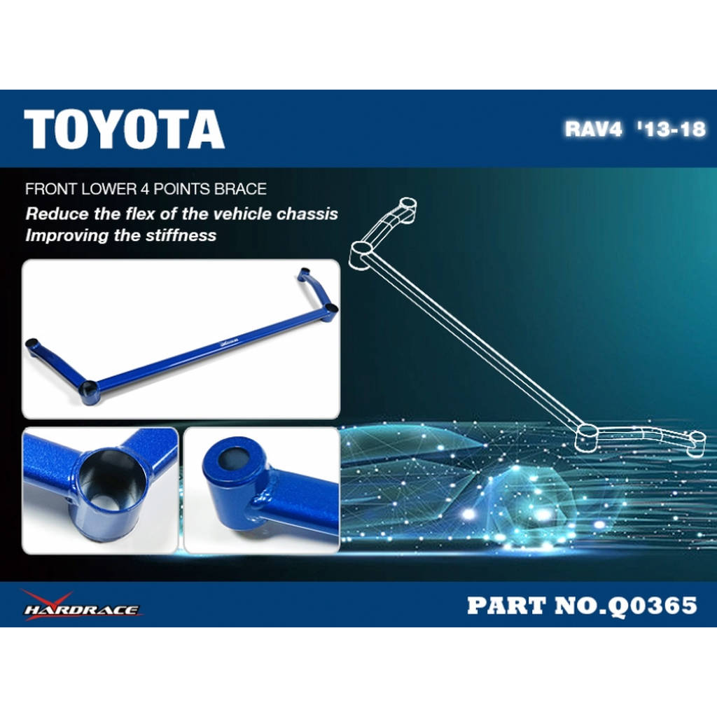 HARDRACE Q0365 BODY REINFORCED BAR TOYOTA RAV4 XA40 13-18 Photo-1