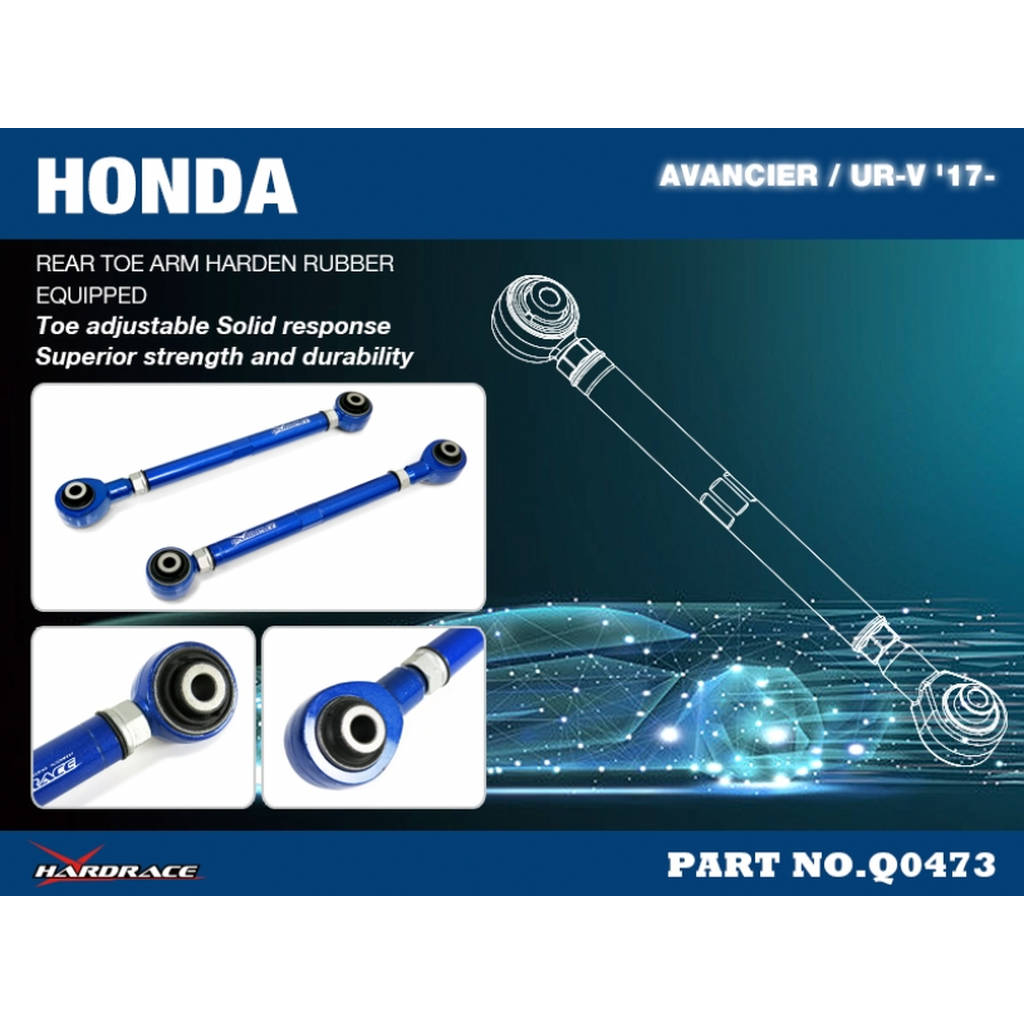HARDRACE Q0473 ADJ. CAMBER/TOE/CASTER ARM- HONDA AVANCIER 17- Photo-1