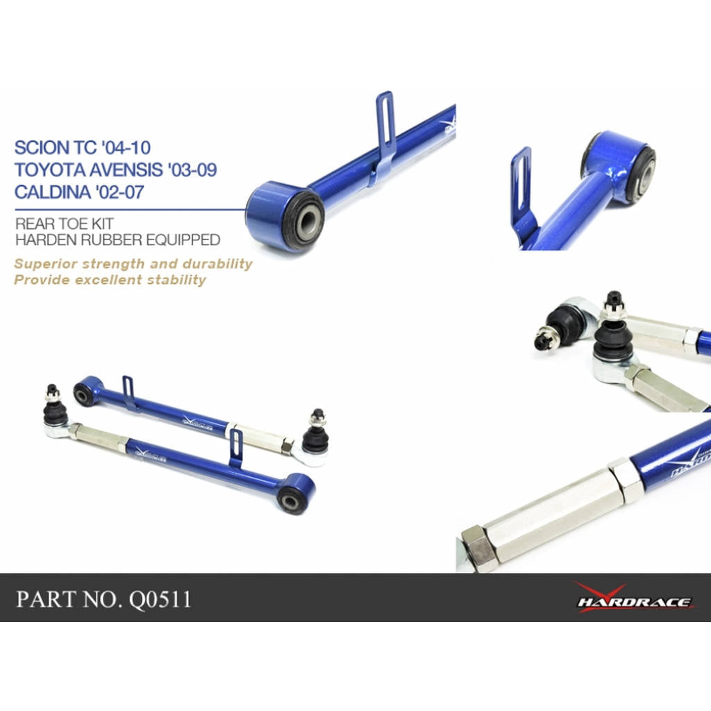 HARDRACE Q0511 ADJ. CAMBER/TOE/CASTER ARM- TOYOTA SCION TC AT10 04-10 Photo-6