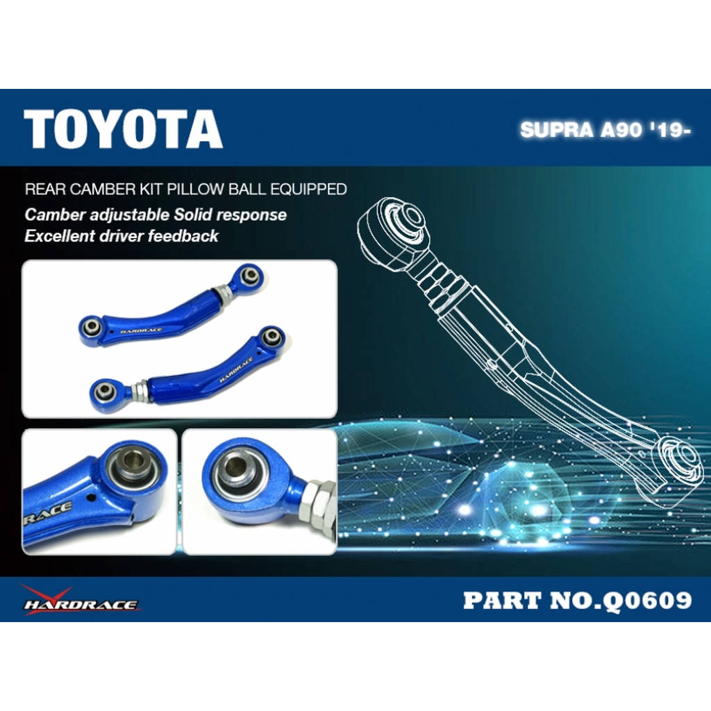 HARDRACE Q0609 ADJ. CAMBER/TOE/CASTER ARM- TOYOTA SUPRA J29 19- Photo-1