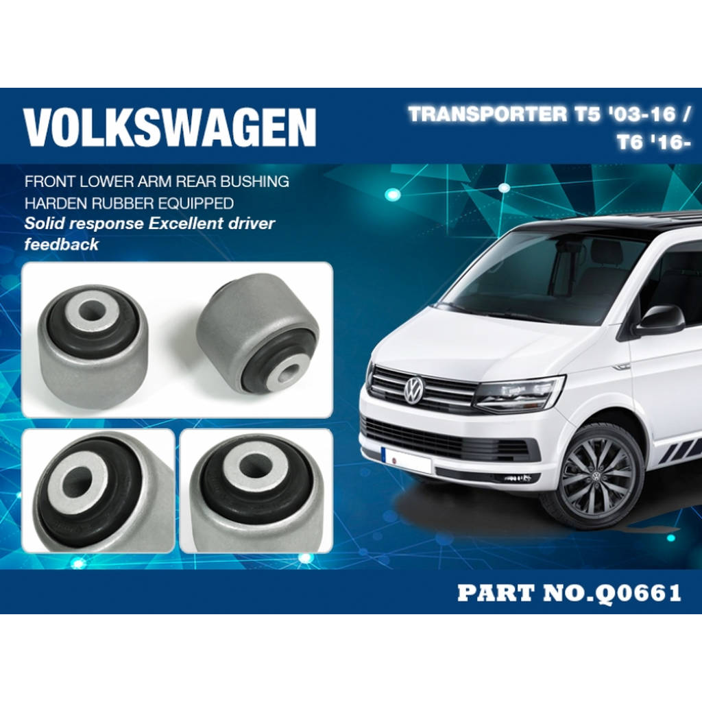 HARDRACE Q0661 HARDEN RUBBER BUSHING VW VW T5 T5 03-16 Photo-1