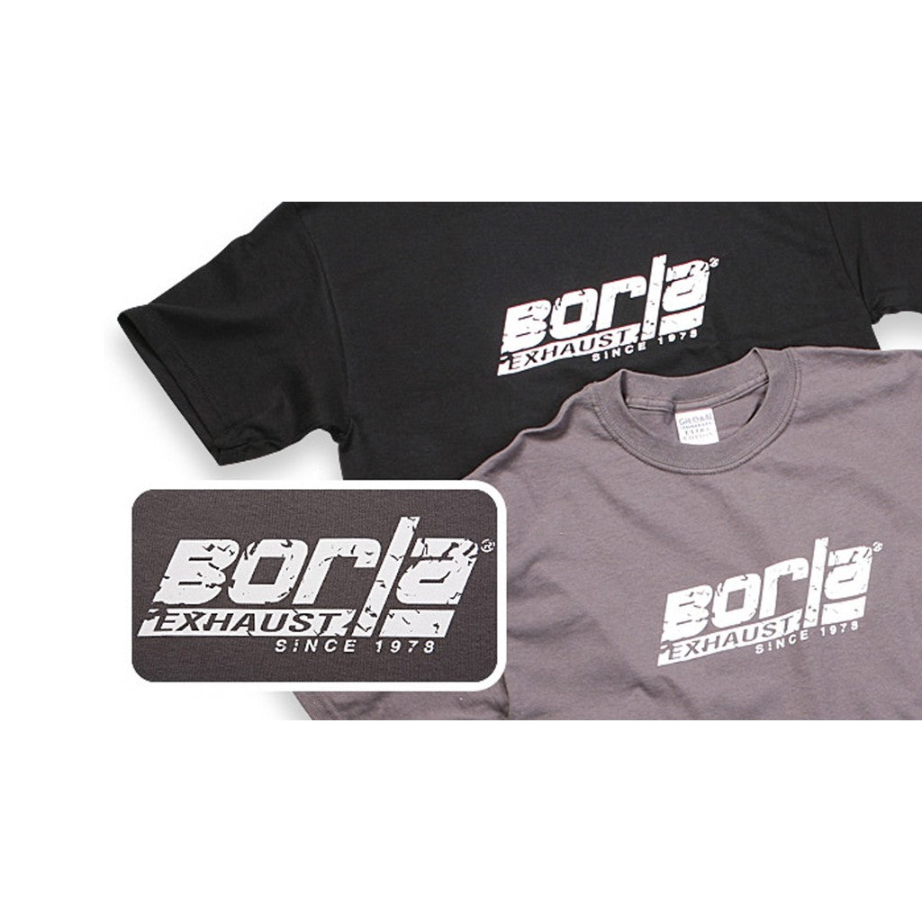 BORLA 21361 T-SHIRTS with DISTRESSED BORLA LOGO, CREW NECK, MEN Red, Size X-Large Photo-0