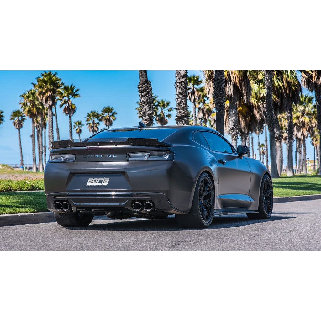 BORLA 11921CB Axle-Back "ATAK" 2.75, 2.5" D RD RL AC 4" RD x 6.25" CHEVROLET CAMARO V8 6.2L V8 AT / MT Photo-2
