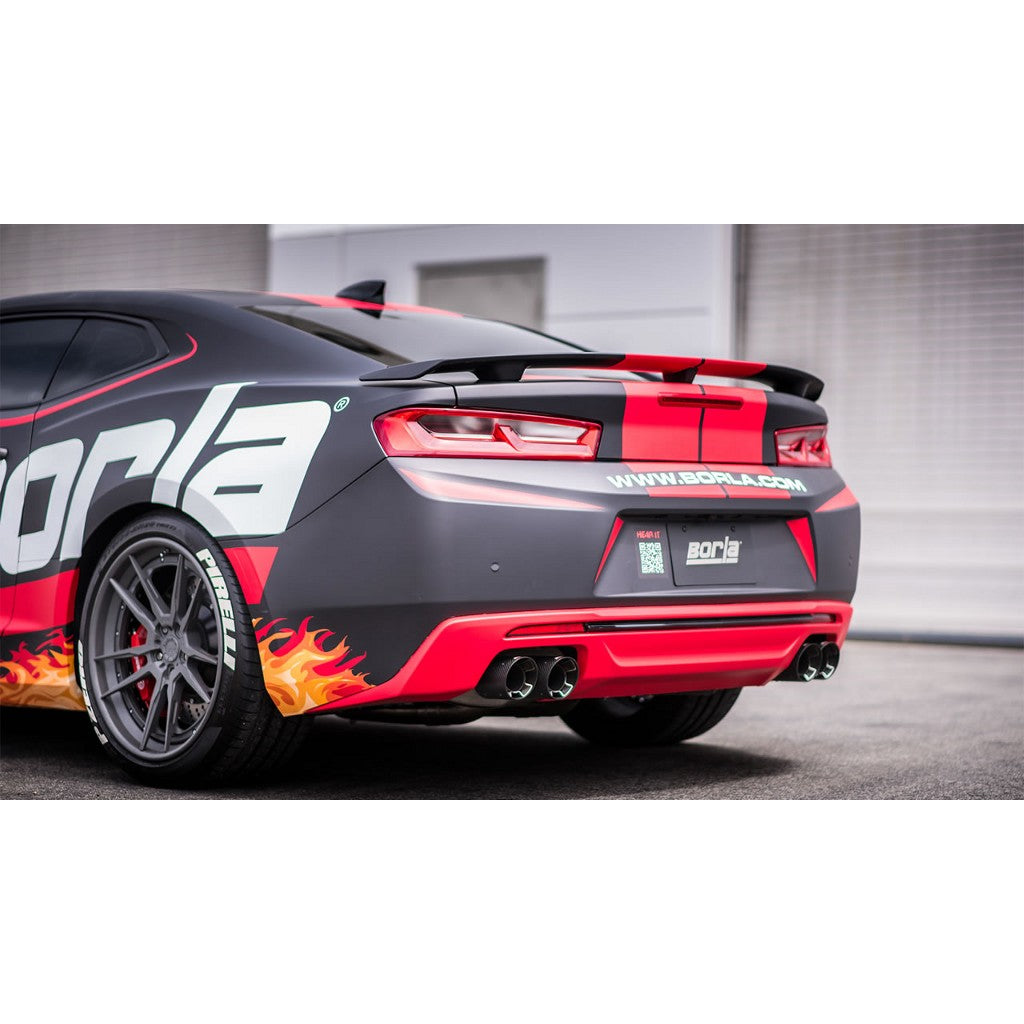 BORLA 11921CF Axle-Back "ATAK" 2.75, 2.5" D RD RL AC 4" RD x 6.25" CHEVROLET CAMARO V8 6.2L V8 AT / MT Photo-2