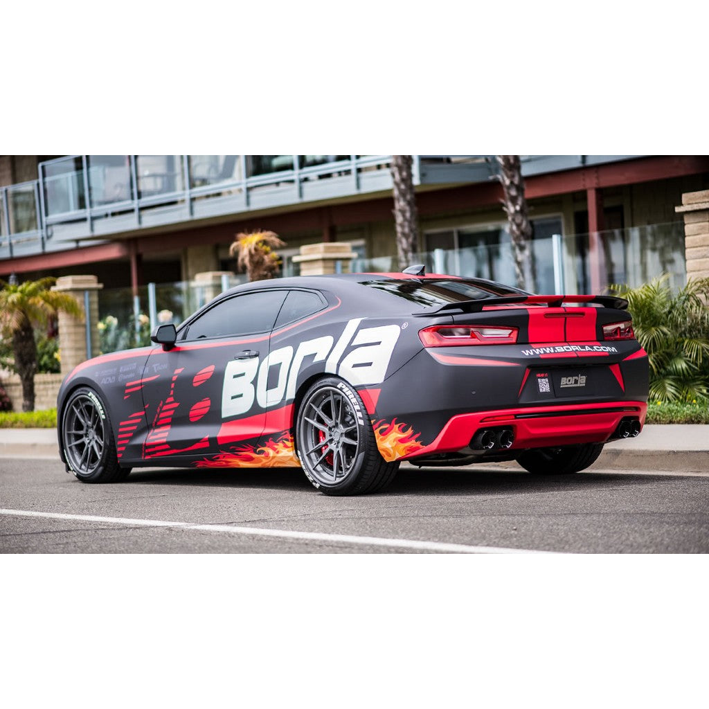 BORLA 11921CF Axle-Back "ATAK" 2.75, 2.5" D RD RL AC 4" RD x 6.25" CHEVROLET CAMARO V8 6.2L V8 AT / MT Photo-3
