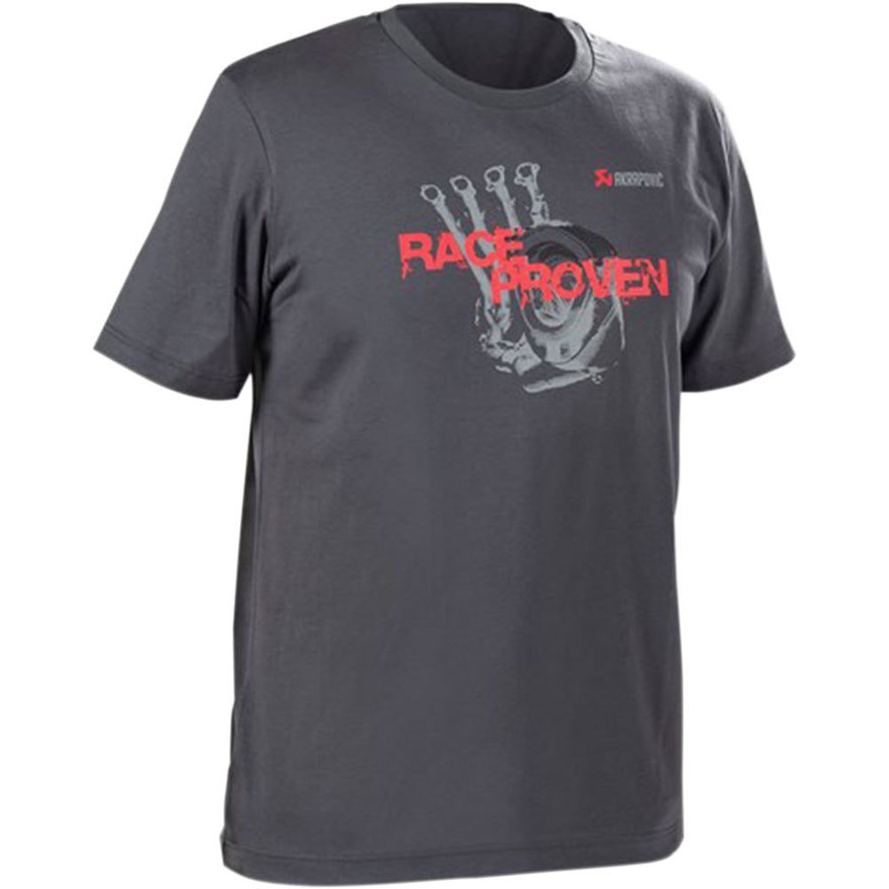 AKRAPOVIC 801773 Lifestyle T-shirt Race Proven Men's Grey S Photo-0