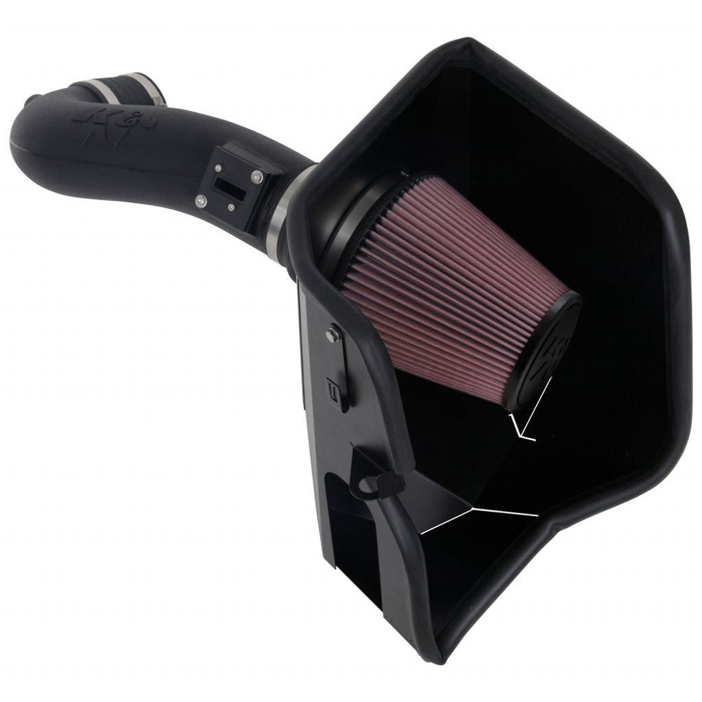 K&N 63-3110 Performance Air Intake System AIRCHARGER; CHEVROLET SILVERADO 1500; V8-5.3/6.2L F/I, 2019 Photo-0