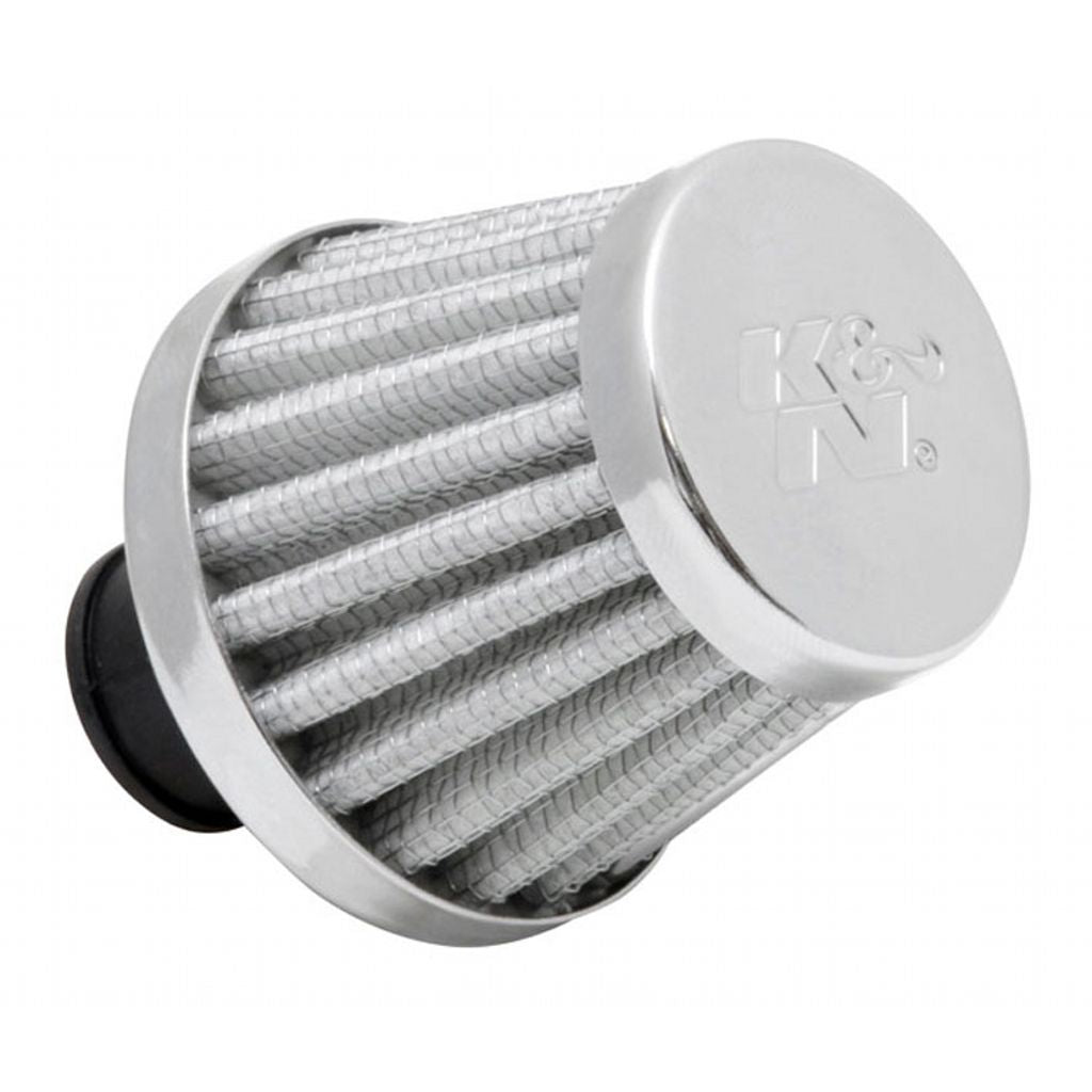 K&N 62-1600WT-L Vent Air Filter Multi Lingual 3/8"-1/2"ID FLG X 2"OD B X 1-3/4"H X 1.5" TP CR - MULTI LANGUAGE Photo-0