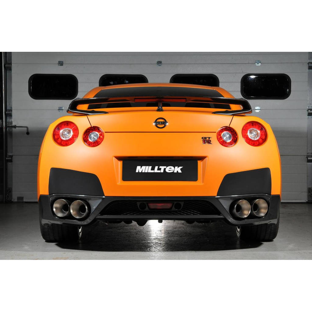 MILLTEK SSXNI026 Primary Cat-back Quad 127mm GT127 NISSAN GT-R R35 Photo-2