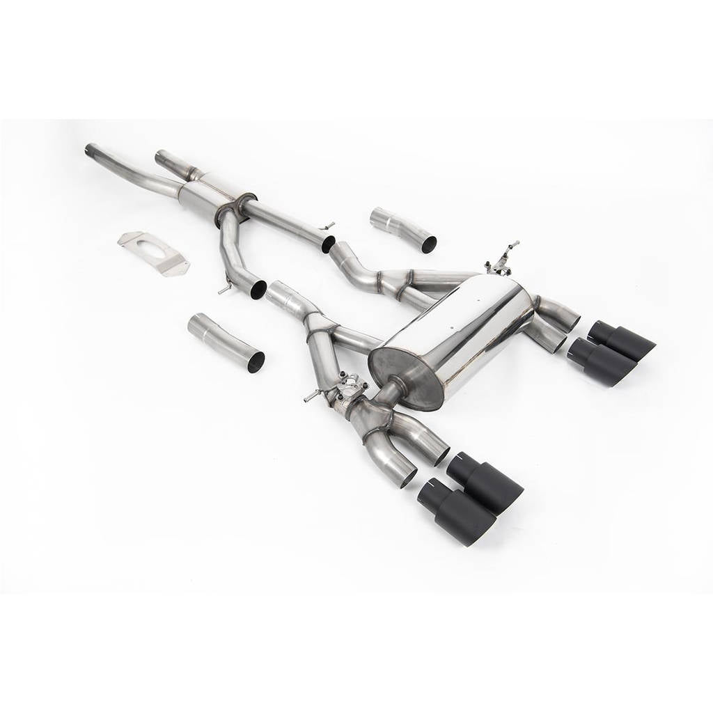 MILLTEK SSXBM1125 Cat-back Quad 90mm GT90 BMW 3 Series F80 M3 & M3 Competition Saloon (OPF/GPF Models Only) Photo-0