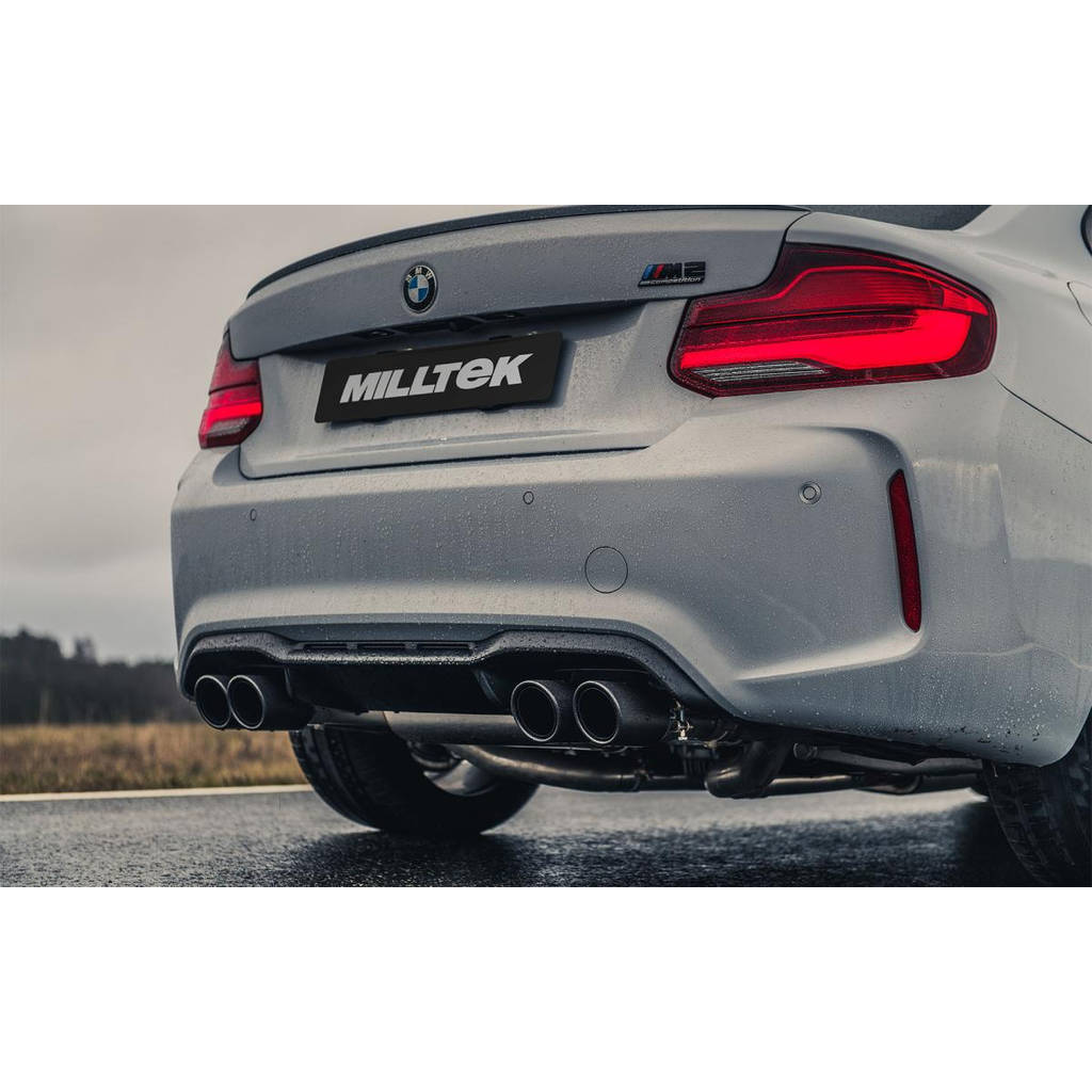 MILLTEK SSXBM1139 Equal Length Back System w. Carbon Fibre tips BMW M2 Competition (F87) GPF/OPF Photo-3