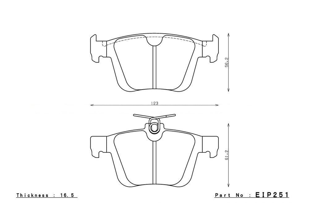 ENDLESS EIP251CCRg Rear brake pads VW GOLF R MK7, AUDI S3 (8V) Photo-0