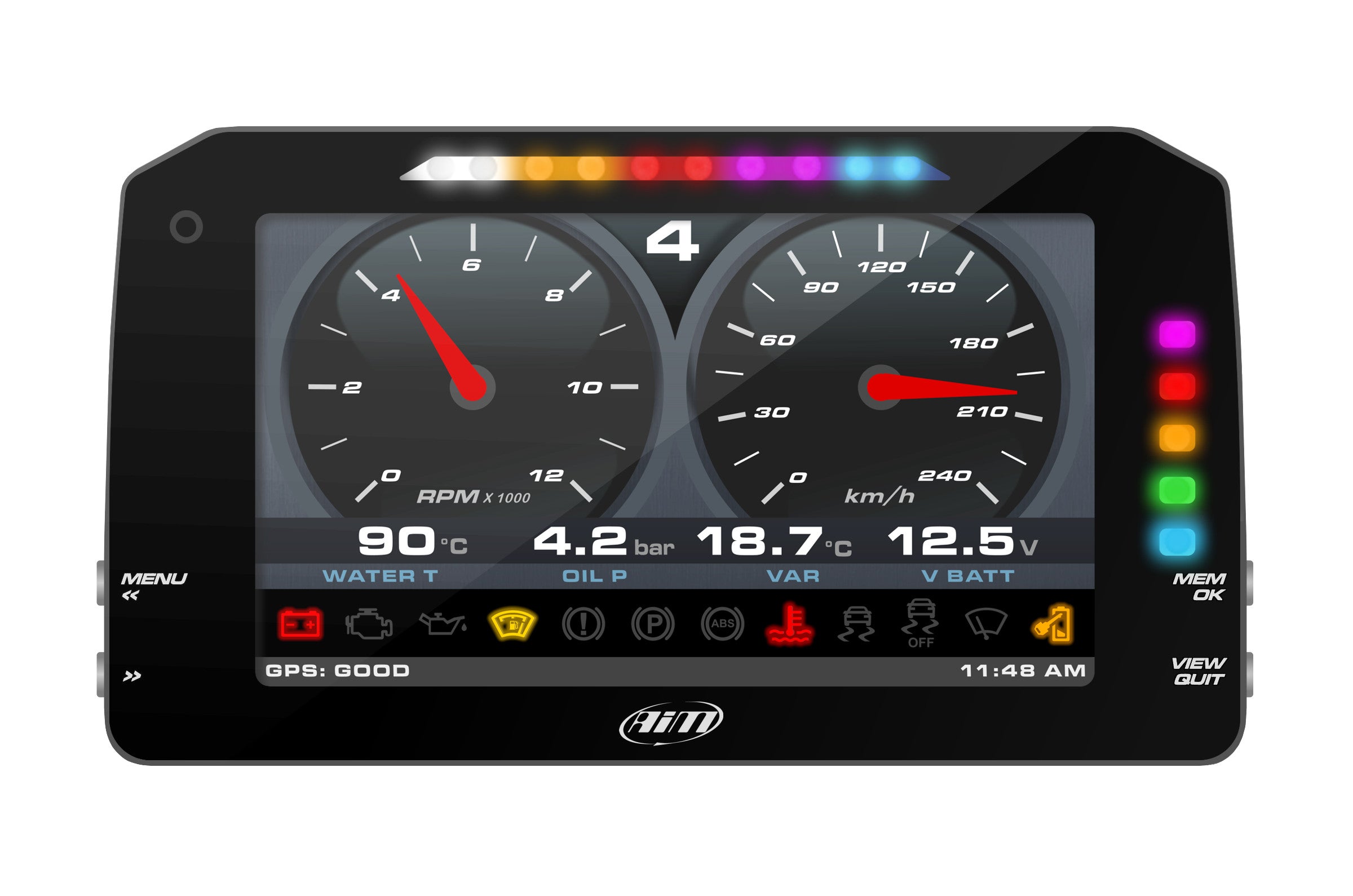 AIM XA6MXPA40R1 MXP + 4 m GPS Module Roof version + 37 pins standard harness Photo-1