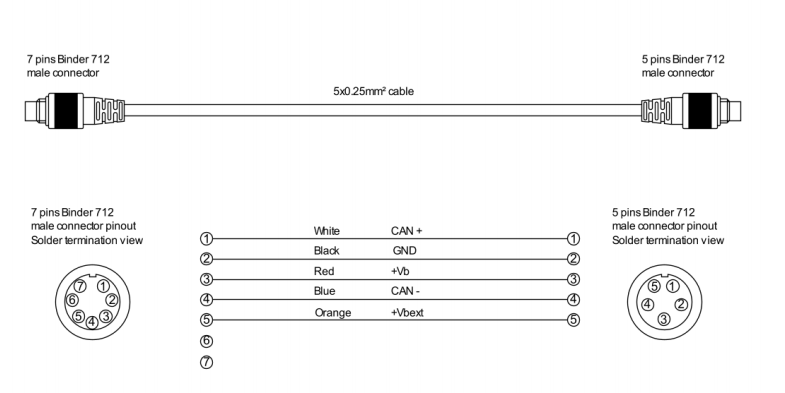 AIM V02566070 2 m CAN harness Photo-2