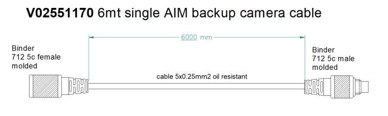 AIM V02551170 Single mirror camera patch cable MXS 1.2 Photo-1