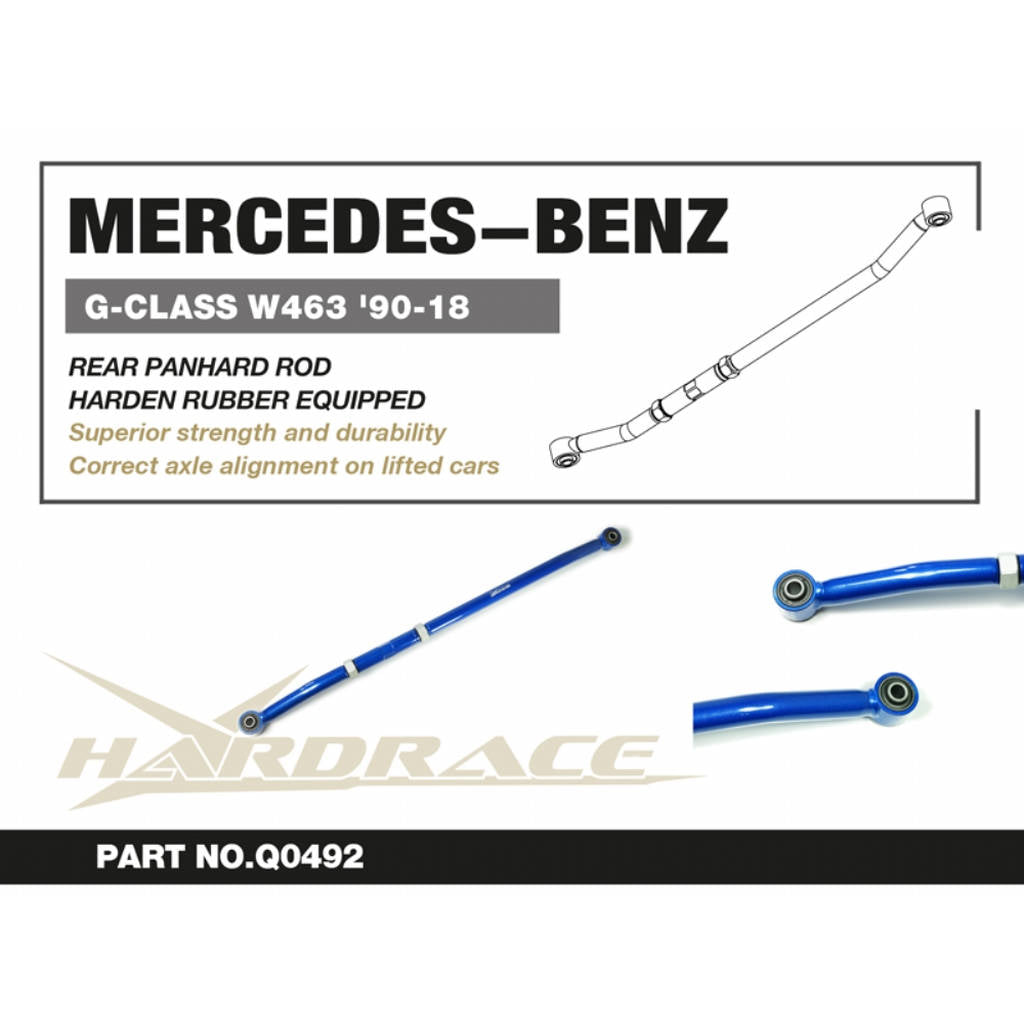 Hardrace Q0492 REAR TRACK BAR - LIFT 0~4 INCHES MERCEDES-Benz G-CLASS W463 Photo-1