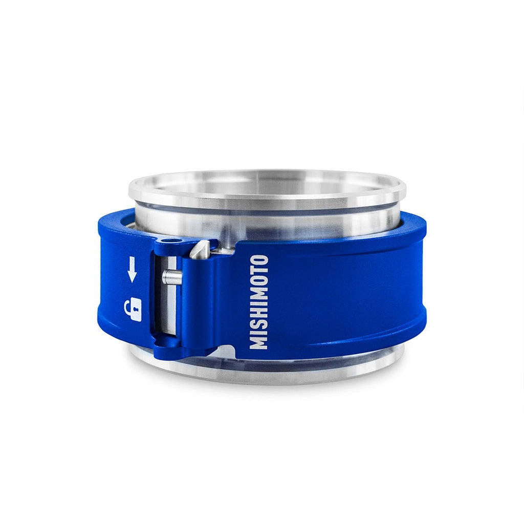 MISHIMOTO MMCLAMP-QD-30BL 3.0" Quick Release Clamp Assembly, Blue Photo-1
