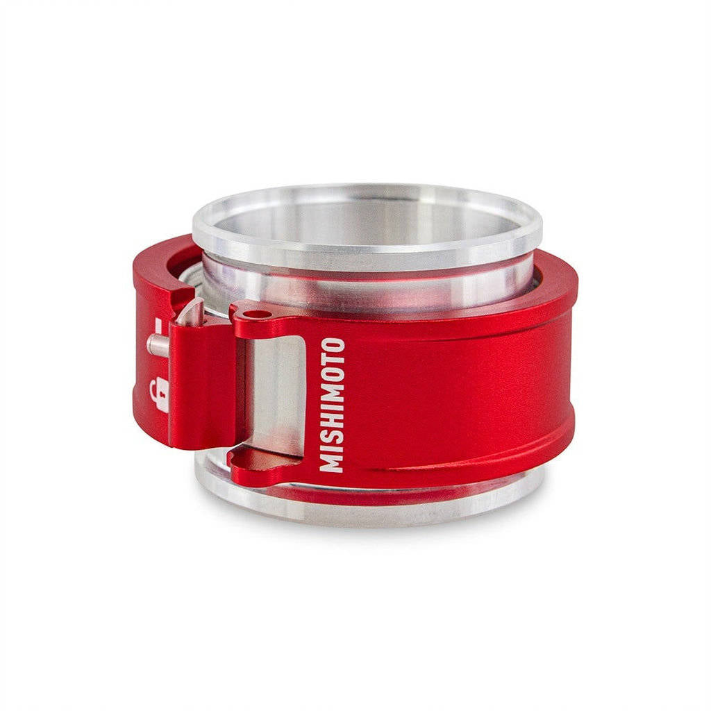 MISHIMOTO MMCLAMP-QD-25RD 2.5" Quick Release Clamp Assembly, Red Photo-1