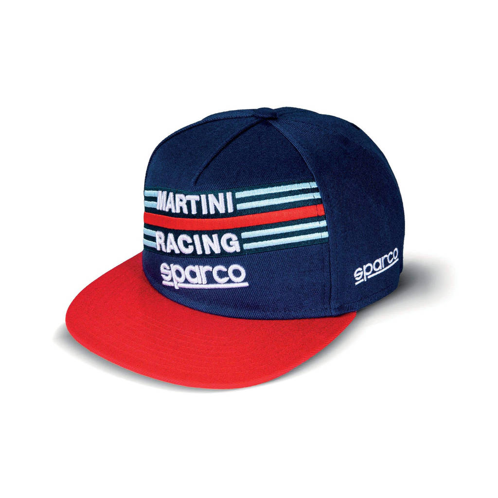 SPARCO 01283BM FLAT VISOR Cap MARTINI RACING, navy blue Photo-0