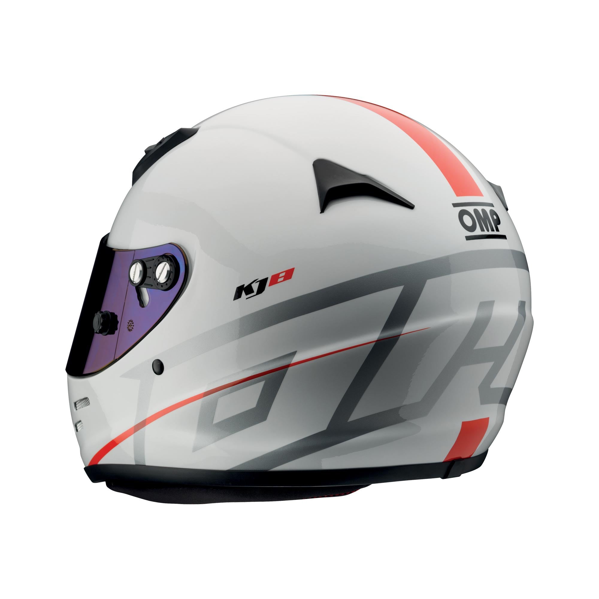 OMP SC0-0790-B01-020-L (SC790E020L) KJ-8 EVO Kart helmet, CMR 2016, white, iridium visor, size L (58-59) Photo-1