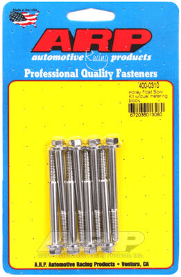 ARP 400-0310 Carburetor Float Bowl Bolt Kit for Holley w/dual metering block Photo-0