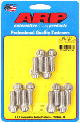 ARP 400-1216 Header Bolt & Stud Kit for Chevrolet Small Block. 0.875˝ UHL. ARP Stainless. 12pt Photo-0