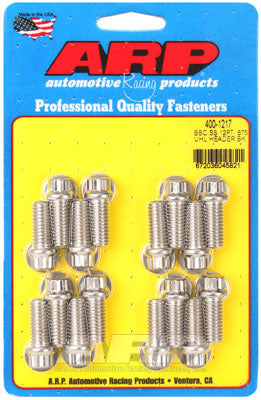 ARP 400-1217 Header Bolt & Stud Kit for Chevrolet Big Block. 0.875˝ UHL. ARP Stainless. 12pt Photo-0