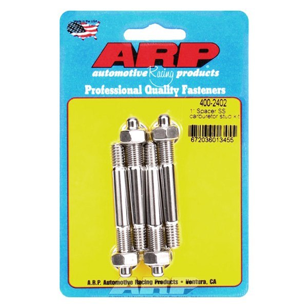 ARP 400-2402 Carburetor Stud Kit 1" Spacer. SS. hex Photo-0