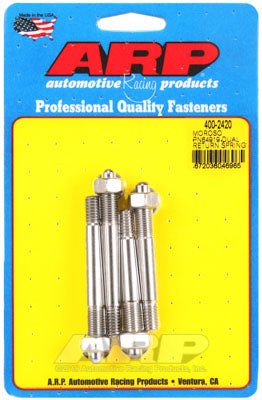 ARP 400-2420 Carburetor Stud Kit 1˝ spacer with Moroso #64919 return spring kit. ARP Stainless. hex Photo-0