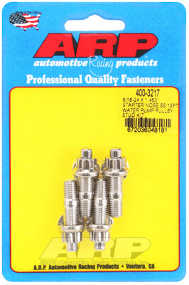 ARP 400-3217 Water Pump Pulley Stud Kit 5/16-24 X 1.450˝ with starter nose. ARP Stainless. polished. 12pt Photo-0