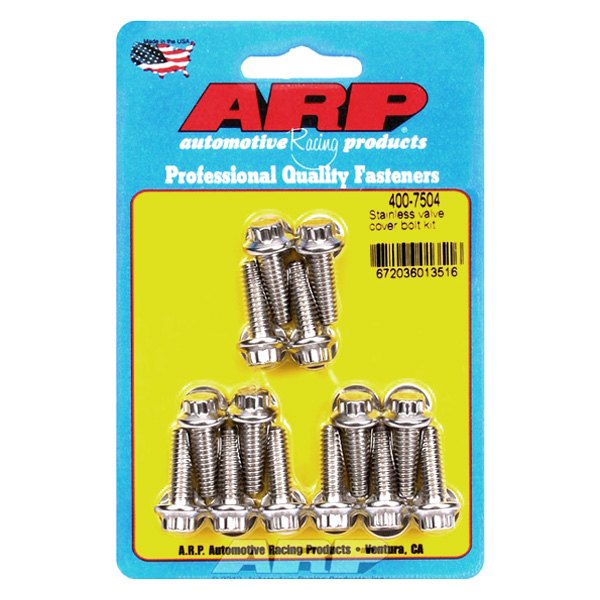 ARP 400-7504 Valve Cover Bolt Kit for Cast aluminum. SS. 12pt Photo-0