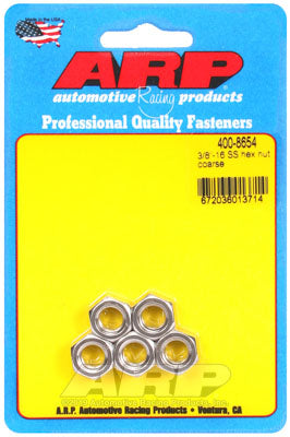 ARP 400-8654 Nut Kit 3/8"-16 SS coarse hex Photo-0