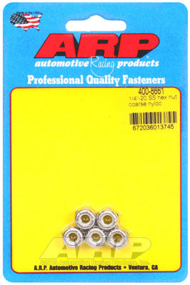 ARP 400-8661 Nut Kit 1/4"-20 SS coarse nyloc hex Photo-0