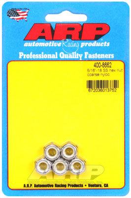 ARP 400-8662 Nut Kit 5/16"-18 SS coarse nyloc hex Photo-0