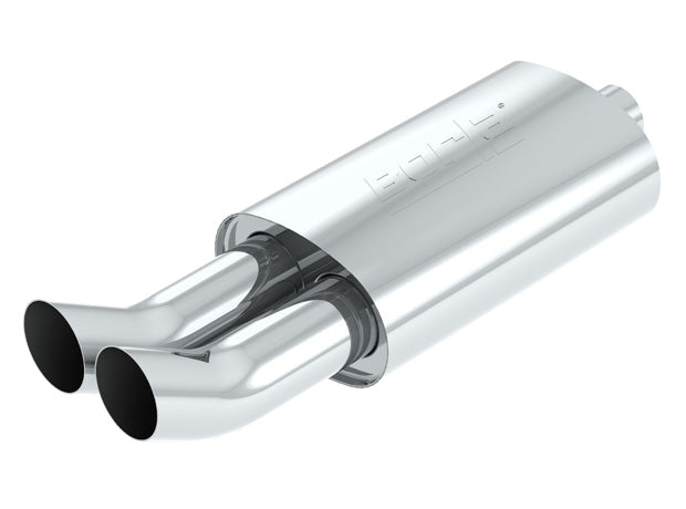BORLA 40059 Spitfire - 2.25" Inlet Pipe - Dual 3" Round Tips - Boomer Muffler Photo-0