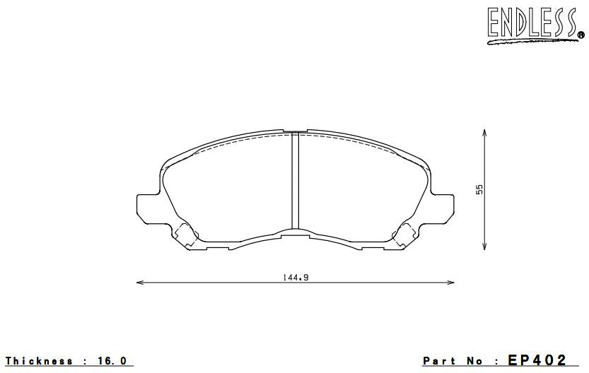 ENDLESS EP402MA45B Front brake pads MITSUBISHI LANCER Ralliart/OUTLANDER/ECLIPSE 3000 Photo-0