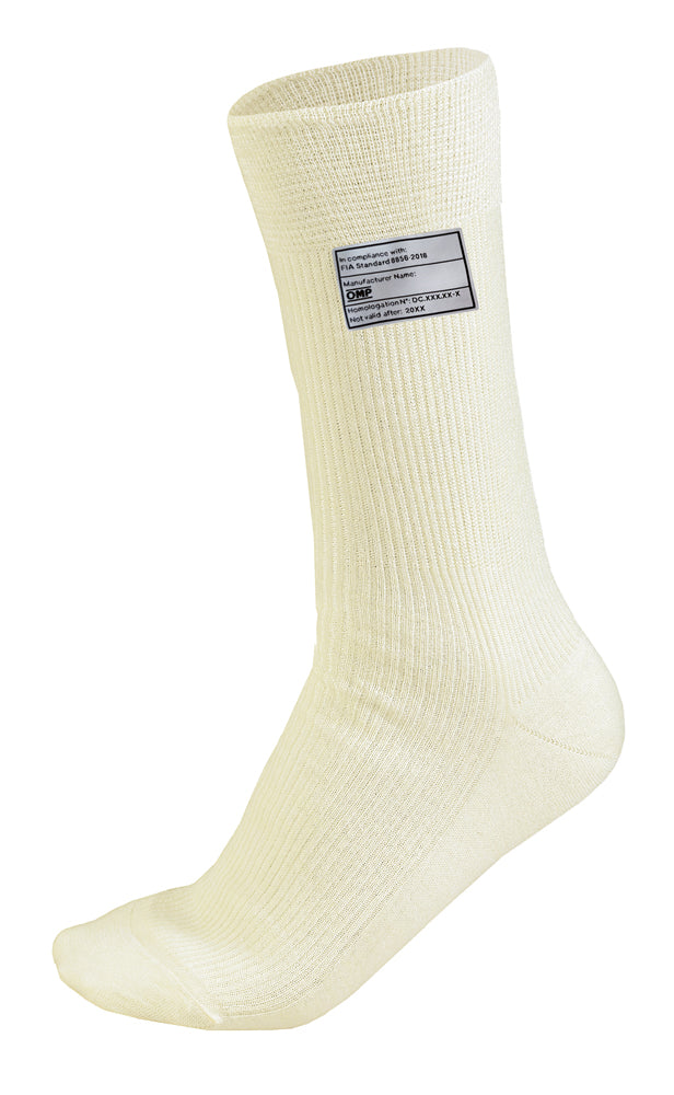 OMP IE0-0762-A01-028-L Racing Socks, FIA 8856-2018, Cream, Size L Photo-0