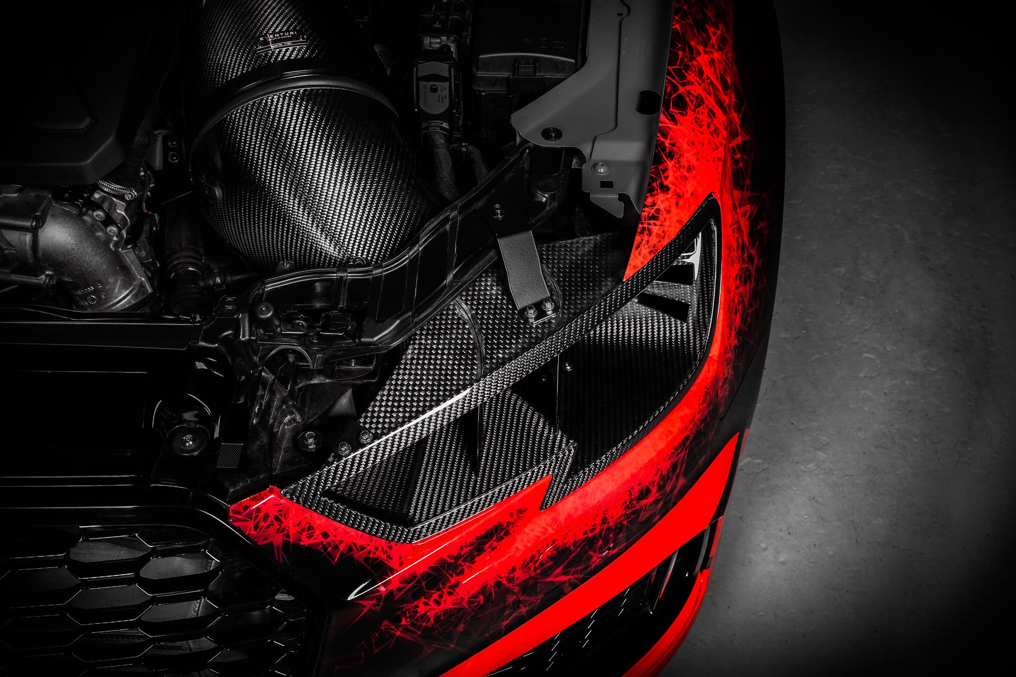 EVENTURI EVE-ST38V8S-CF-HDP Headlamp Race Ducts AUDI RS3 Stage 3 intake (carbon fiber) Photo-3