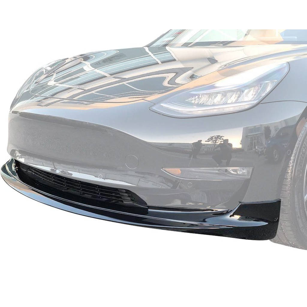 UNPLUGGED PERFORMANCE UP-M3-301-6.1 Front Lip Spoiler, Painted Silver Metallic for TESLA Model 3 Photo-3