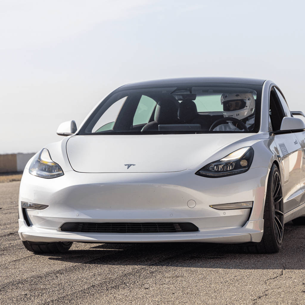 UNPLUGGED PERFORMANCE UP-M3-301-6.1 Front Lip Spoiler, Painted Silver Metallic for TESLA Model 3 Photo-5