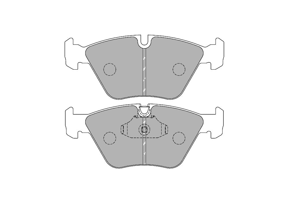 FERODO FCP1073H Front Brake Pads DS2500 for BMW 3 Series (E46) / 5 Series (E39) / X3 (E83) / Z4 (E85) Photo-0