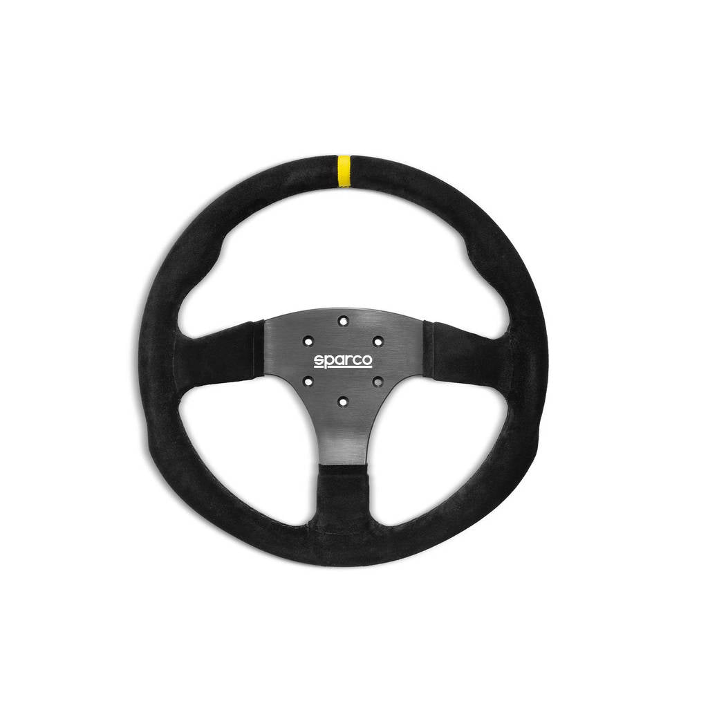 SPARCO 015R330CSO Steering wheel R330, suede, black, diam. 330 mm, flat Photo-0